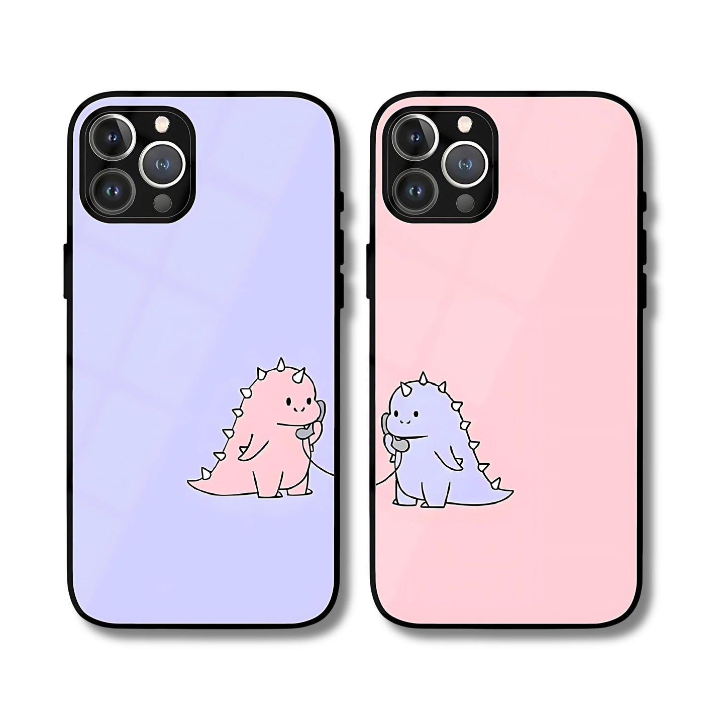 Dino Romance Matching Phone Covers