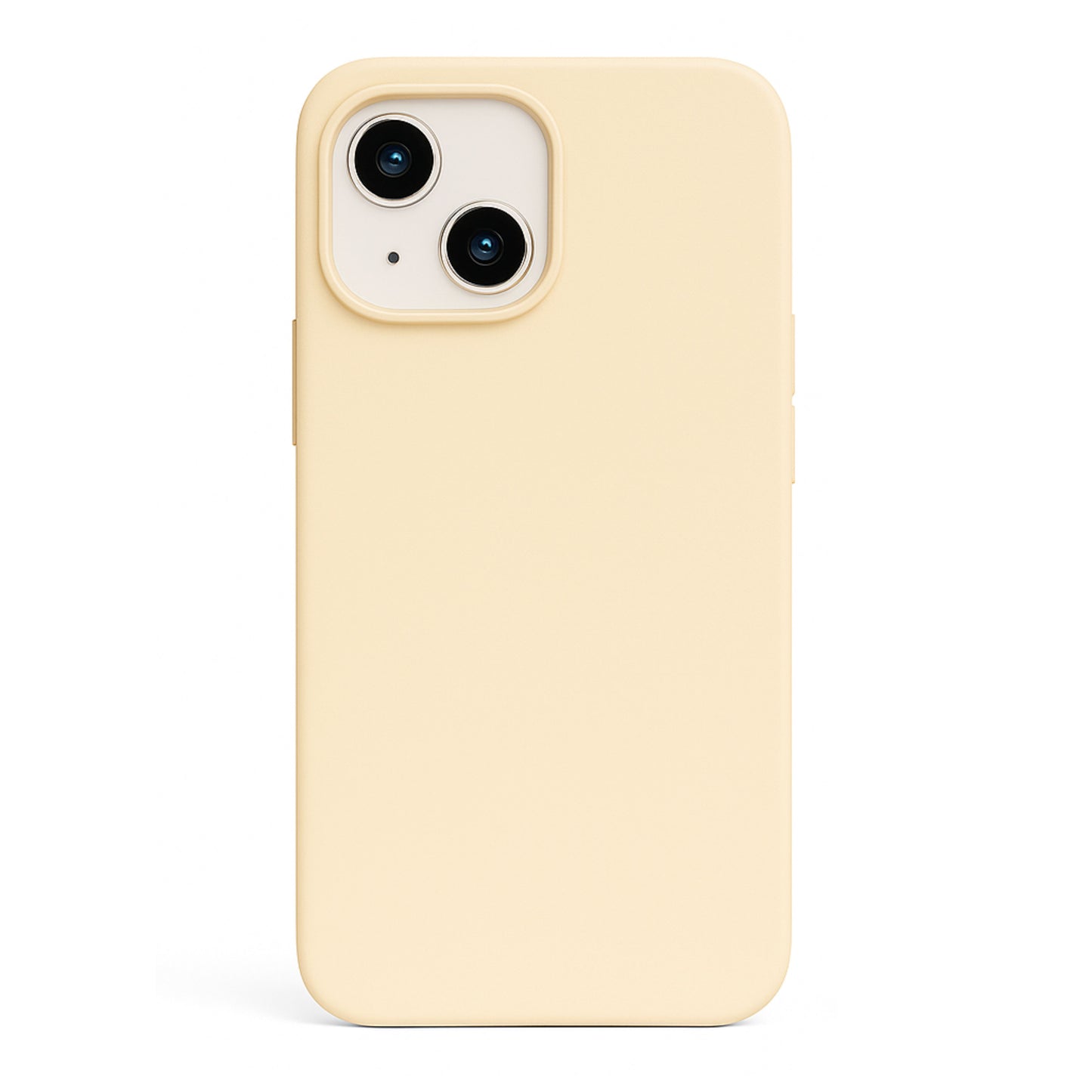 Beige Plain Silicon Phone Cover
