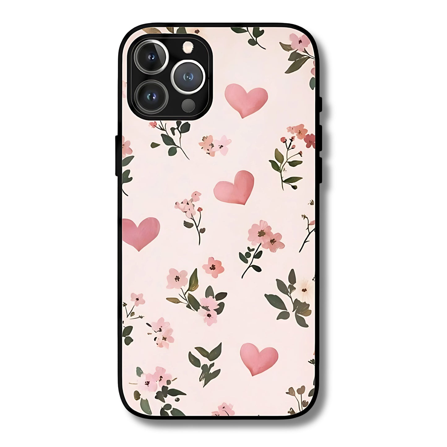 Heart & Vine Metal Glass Phone Cover