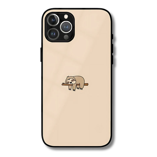 Lazy Sloth Chill Metal Glass Phone Cover