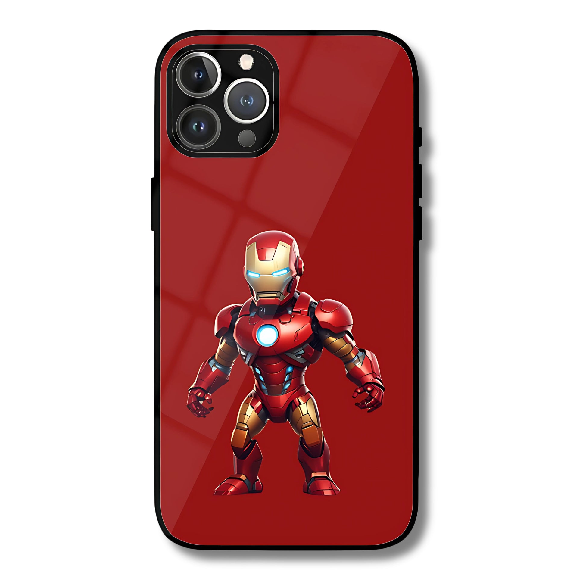 Iron Man Hero Metal Glass Phone Cover