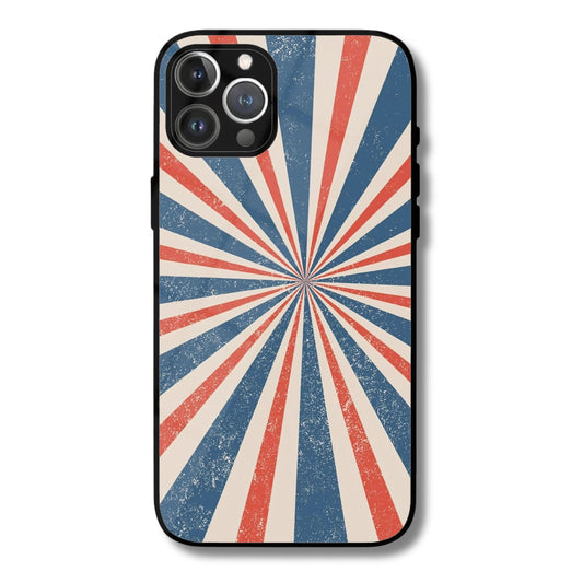 Retro Burst Metal Glass Phone Cover