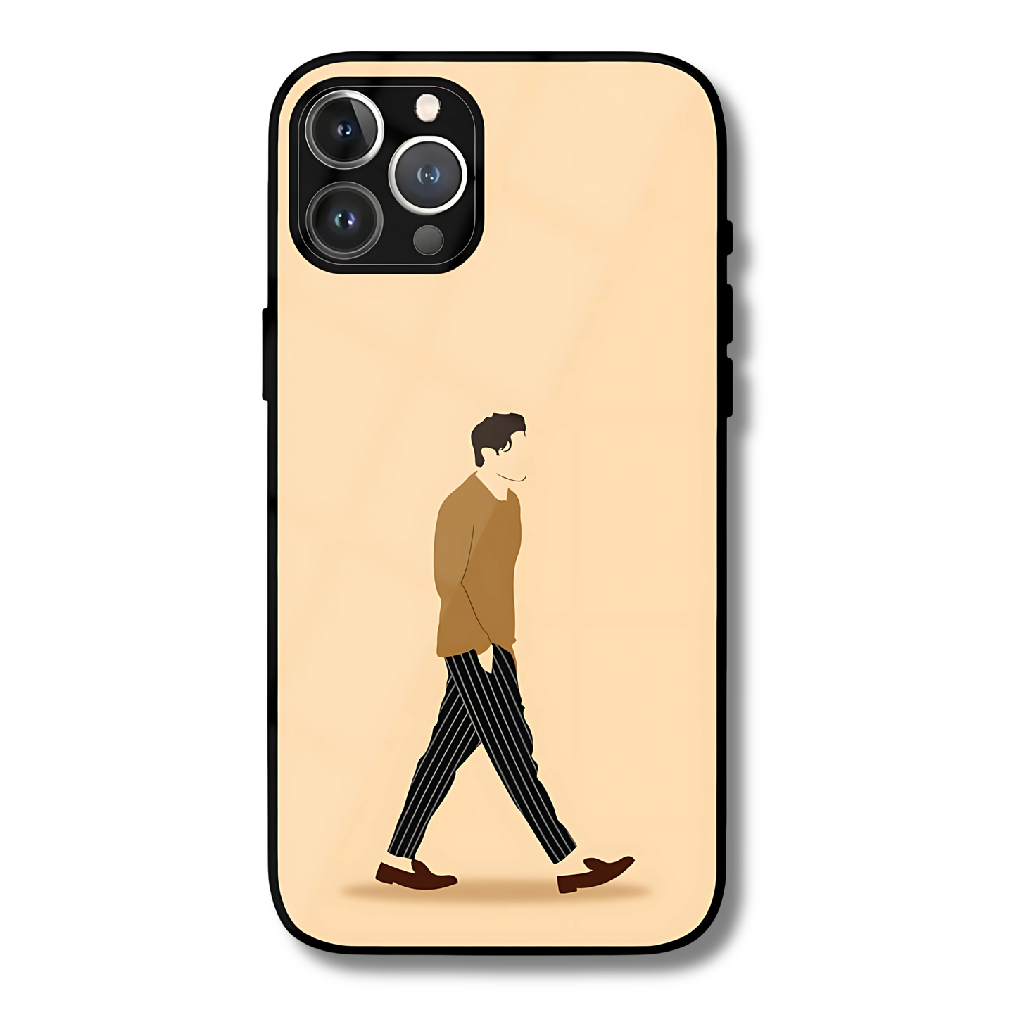 Phone case with a rebel walk on a beige background