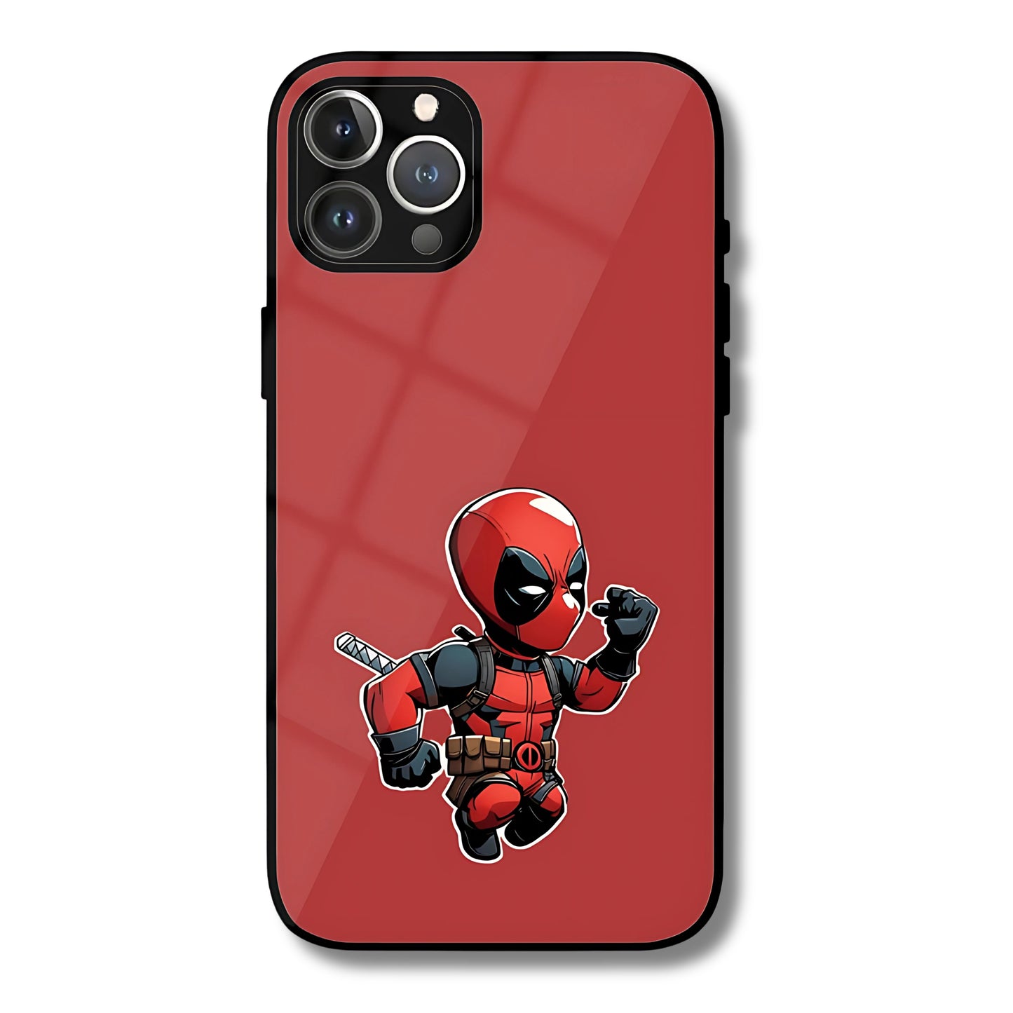 Deadpool Jump Metal Glass Phone Cover