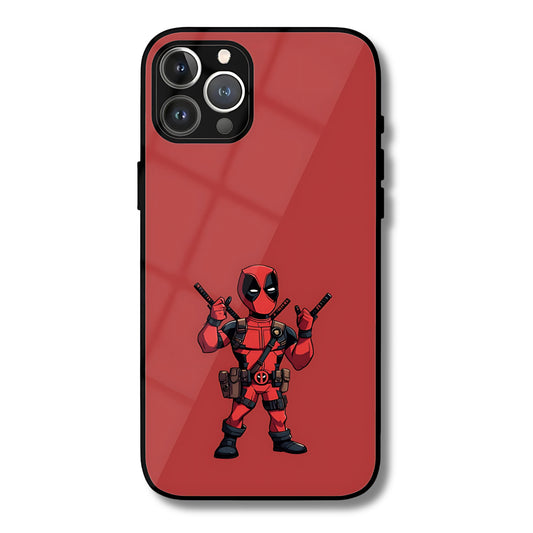 Deadpool Metal Glass Phone Cover