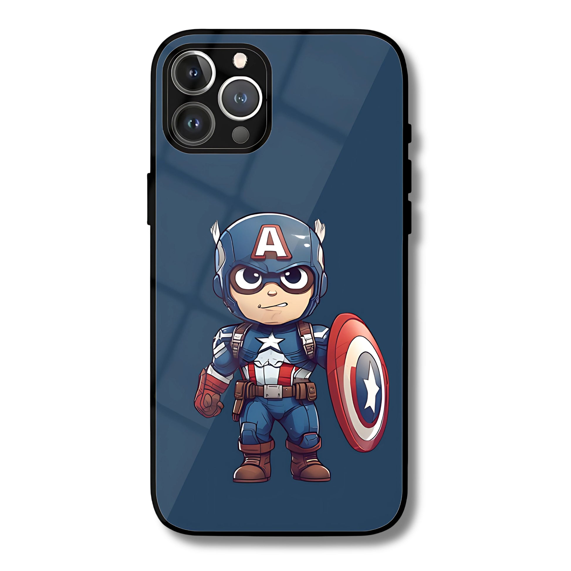 Captain’s Shield Metal Glass Phone Cover