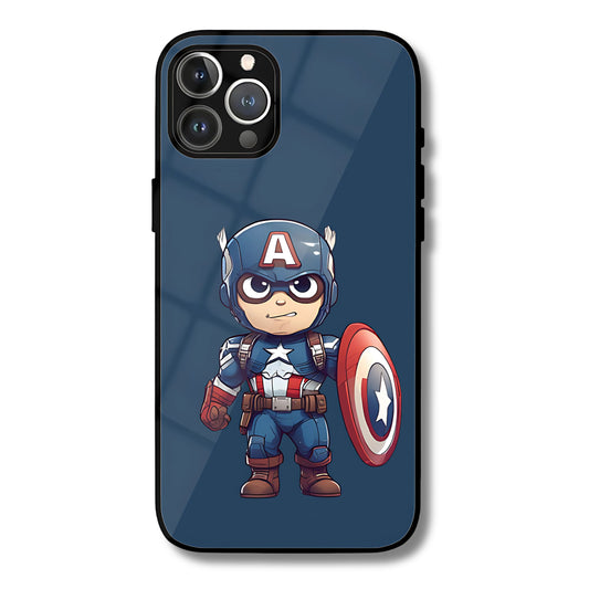 Captain’s Shield Metal Glass Phone Cover