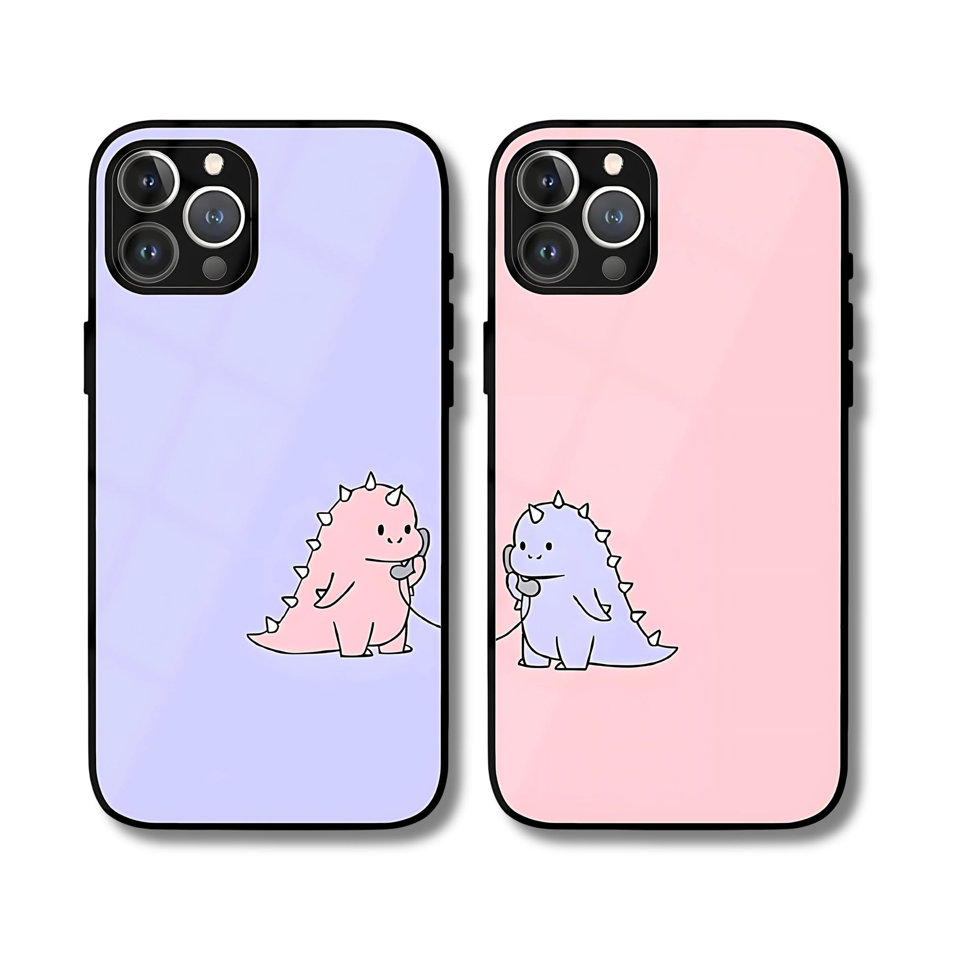 Dino Romance Matching Phone Covers