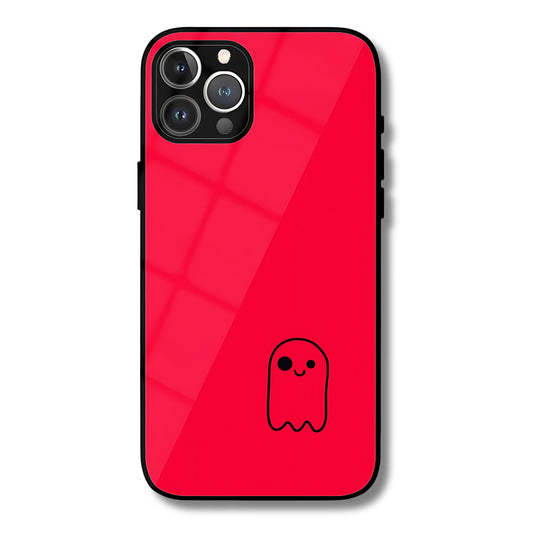 Crimson Minimal Metal Glass Phone Cover