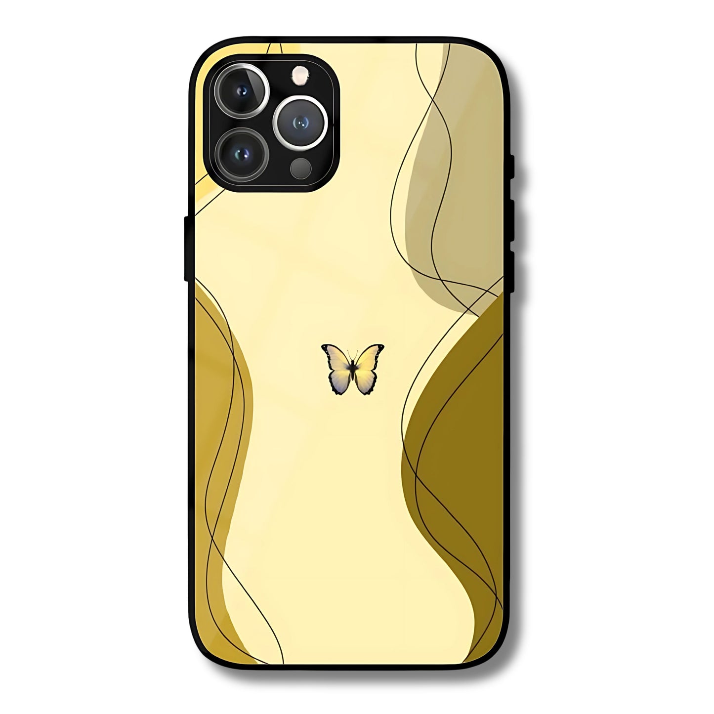 Golden Wings Metal Glass Phone Cover