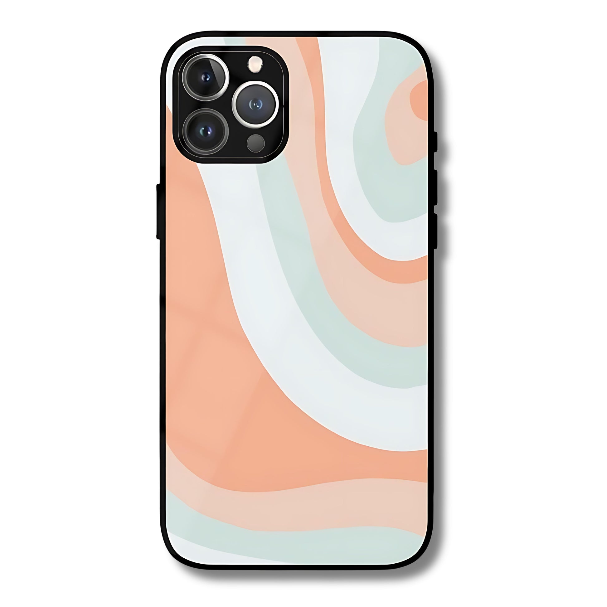 Groovy Waves Metal Glass Phone Cover