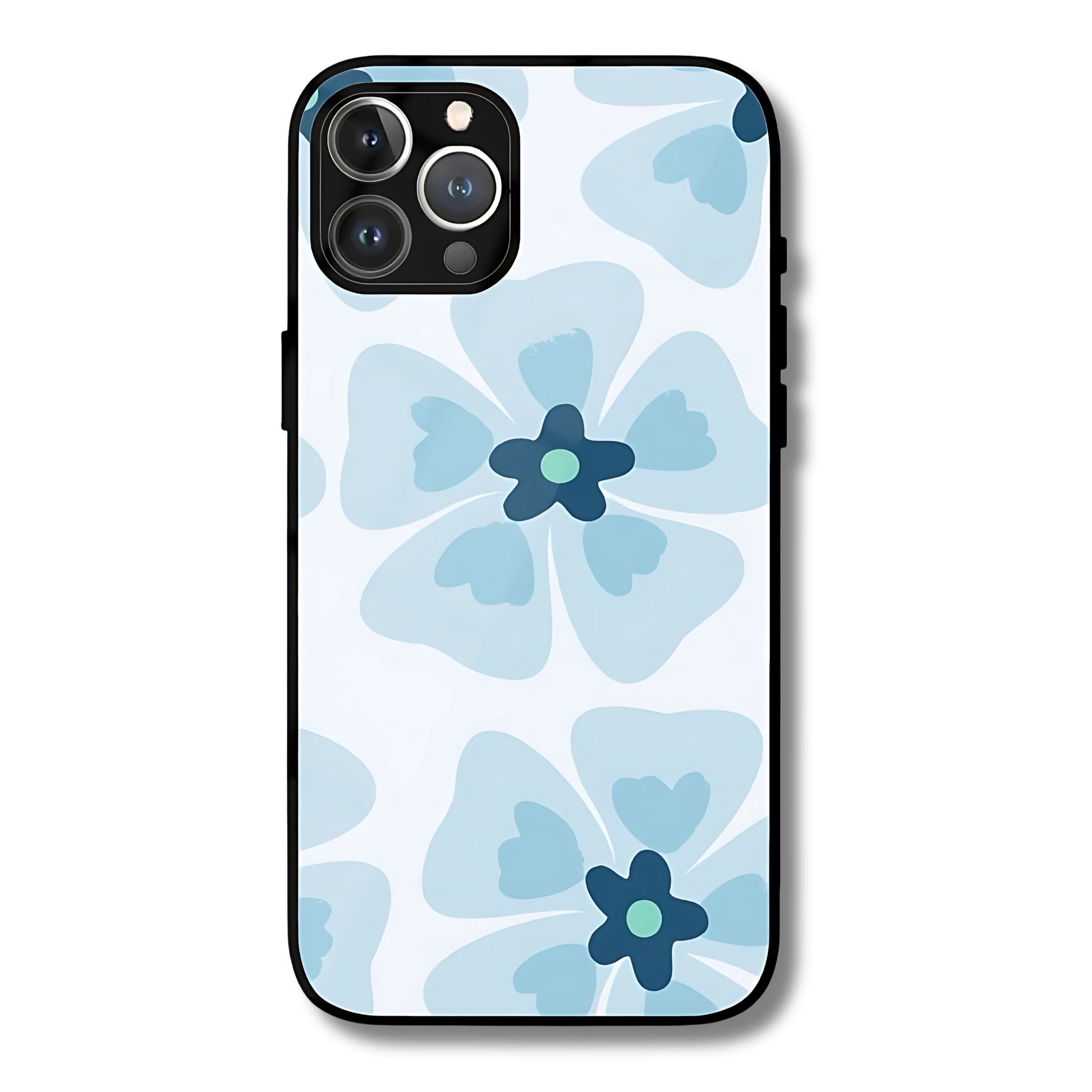 Floral Breeze Metal Glass Phone Cover