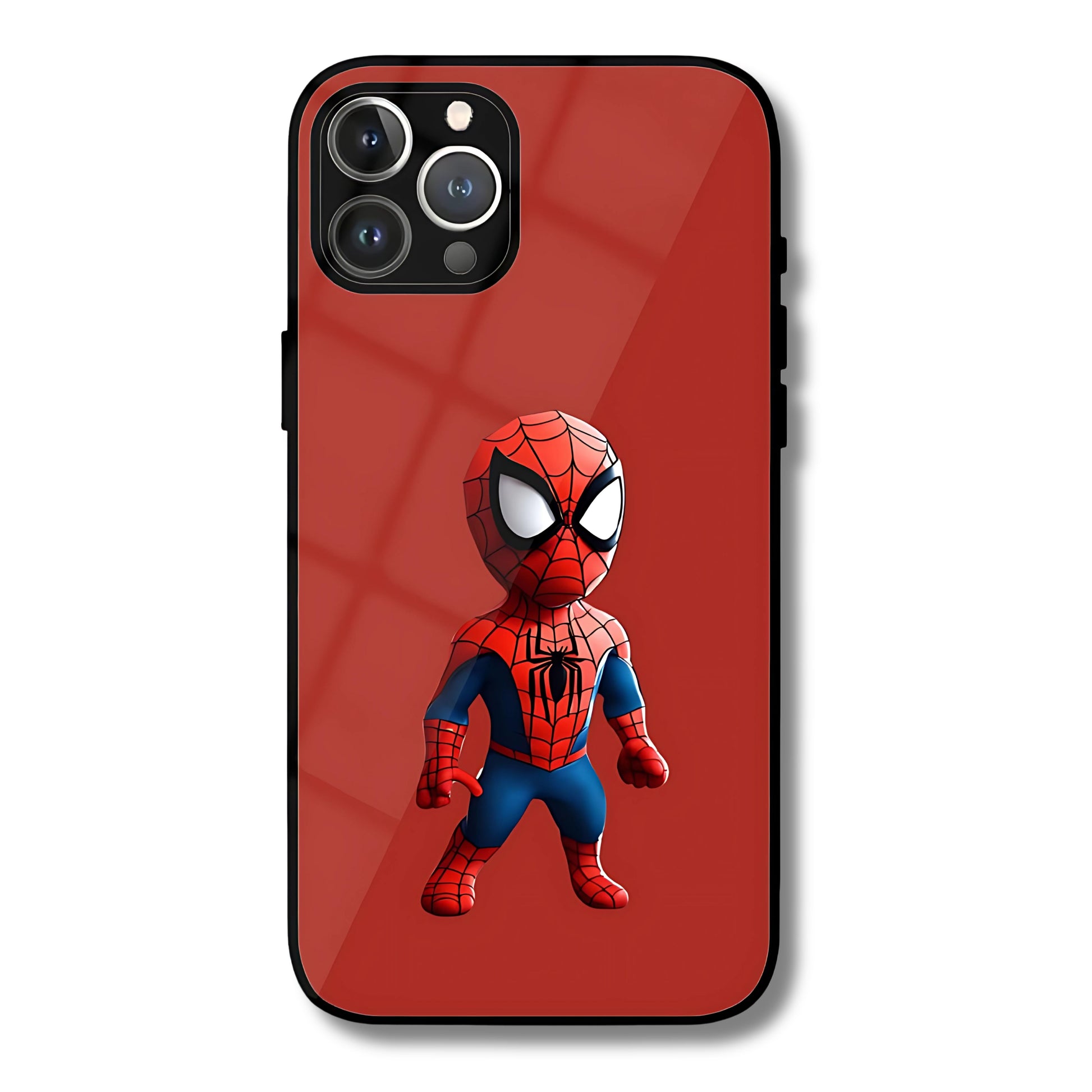 Heroic Spiderman Metal Glass Phone Cover
