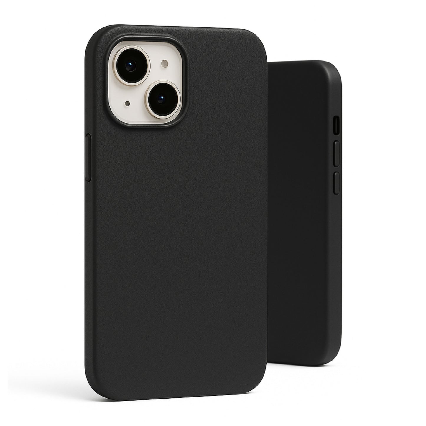 Black Plain Silicon Phone Cover