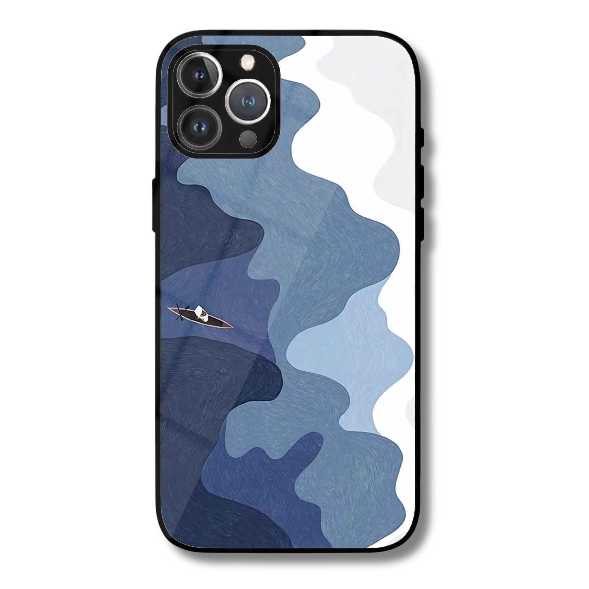 Ocean Drift Metal Glass Phone Cover