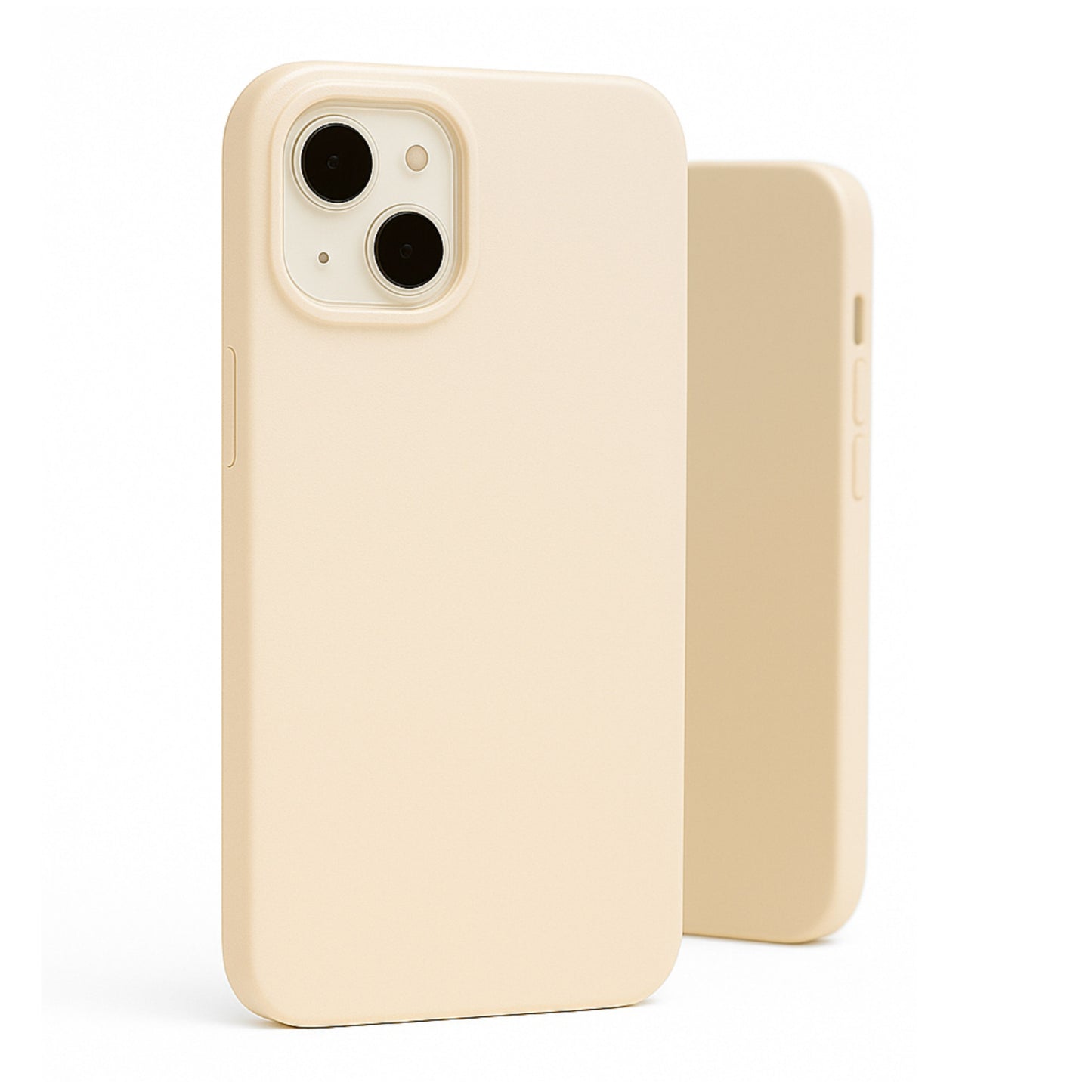 Beige Plain Silicon Phone Cover