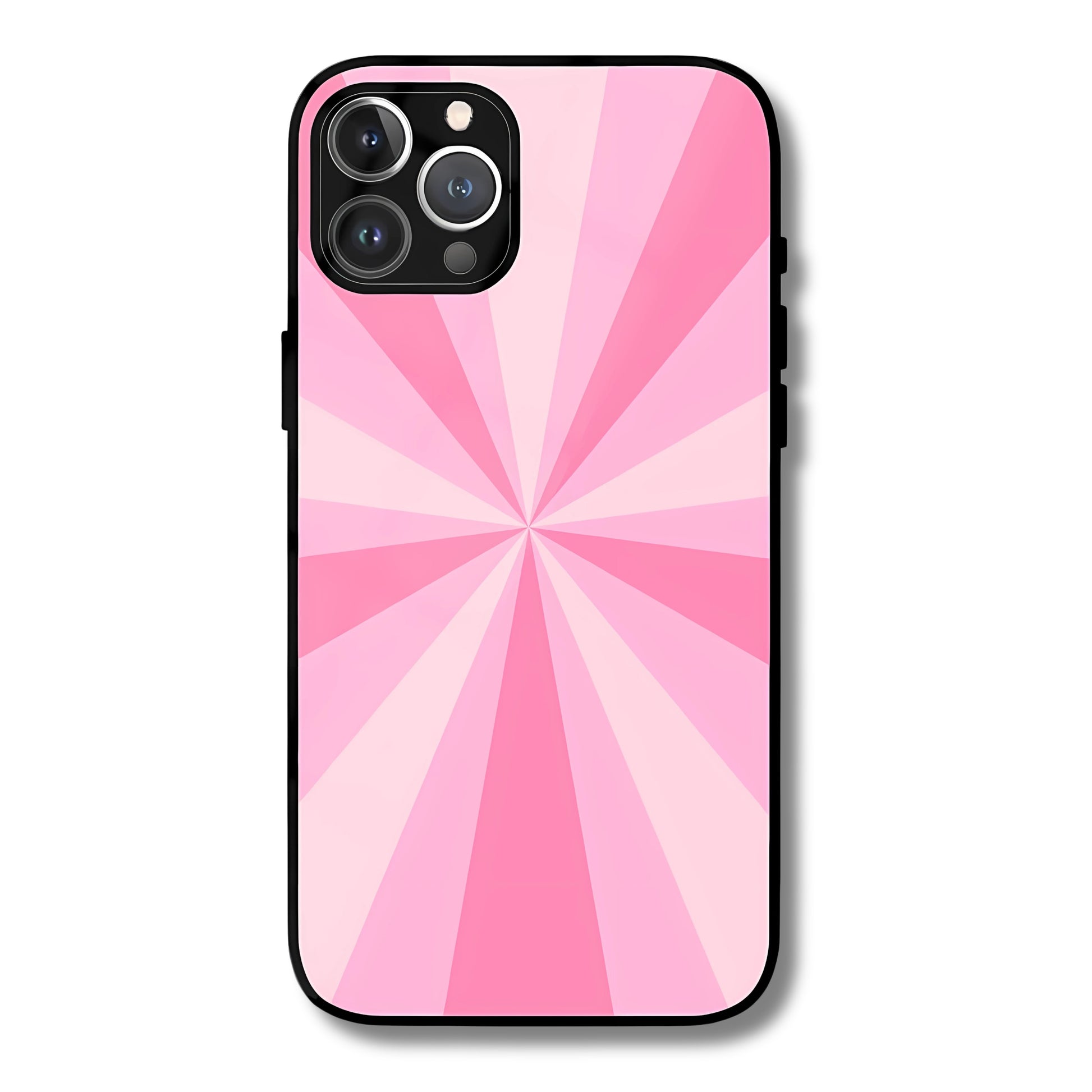 Pink Radiance Metal Glass Phone Cover