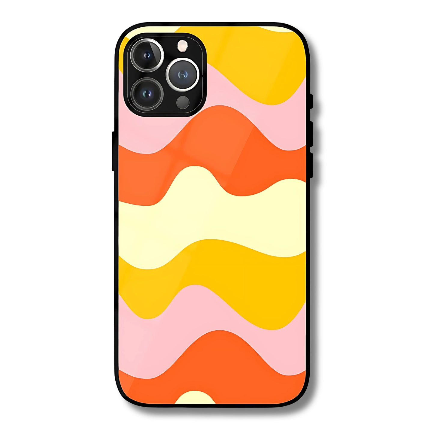Sunset Waves Metal Glass Phone Cover