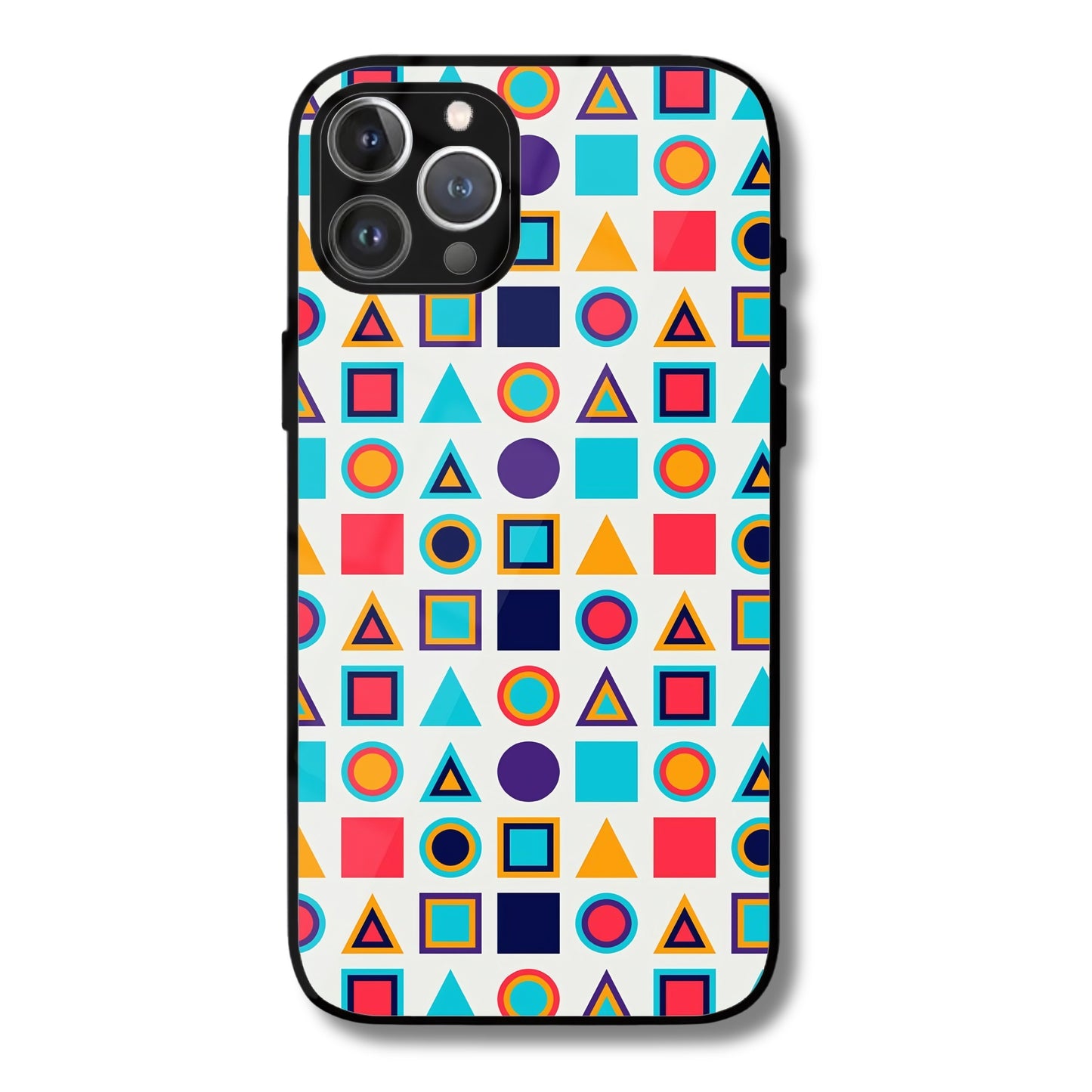 Playful Patterns Metal Glass Phone Cover