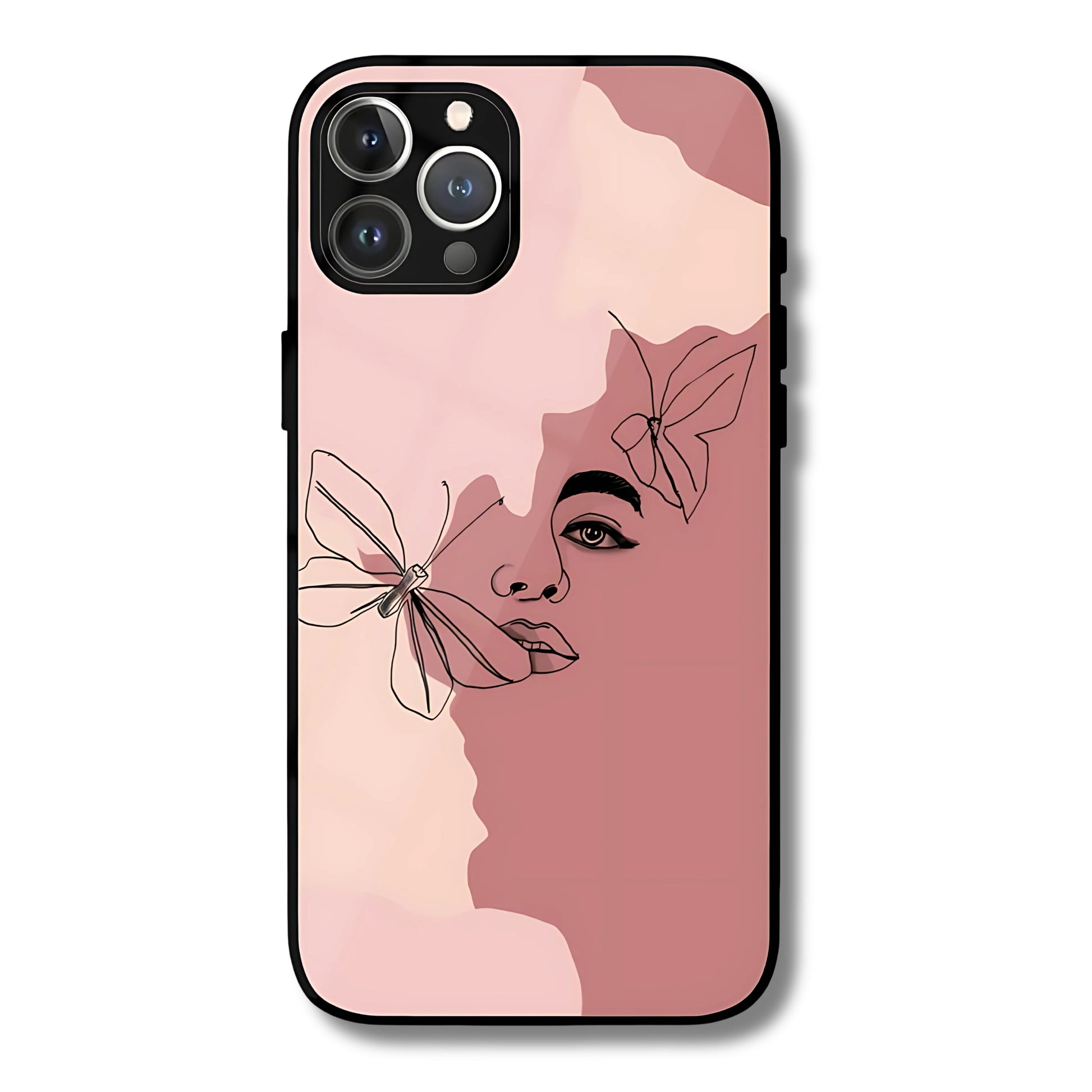 Soft Bloom Metal Glass Phone Cover