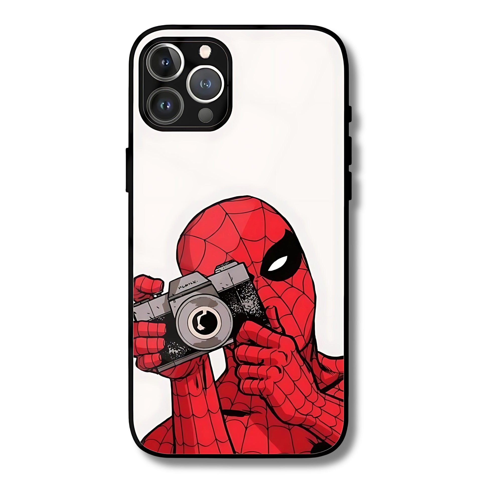 Shutter Spidey Metal Glass Phone Cover