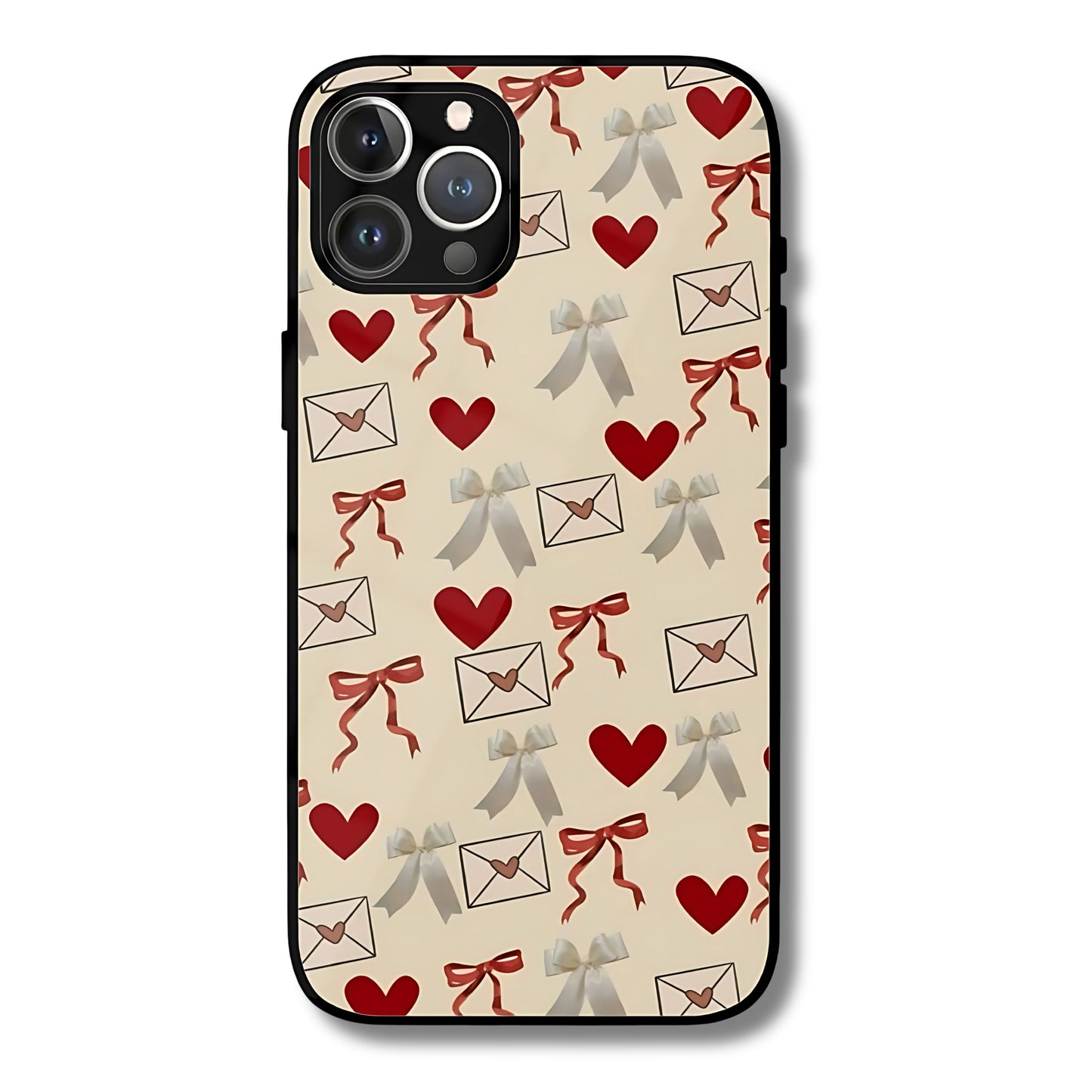 Vintage Love Letters Metal Glass Phone Cover