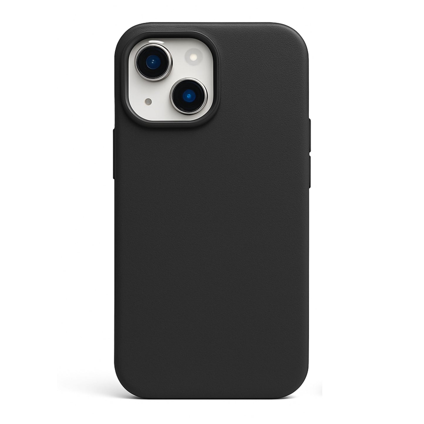 Black Plain Silicon Phone Cover